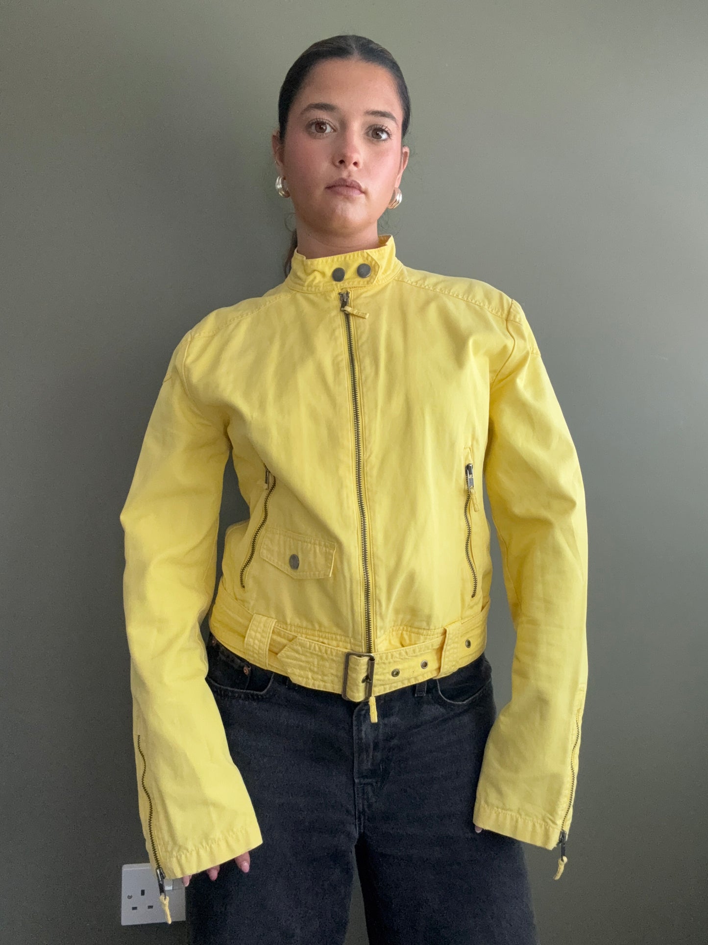 Yellow Biker Jacket (L)