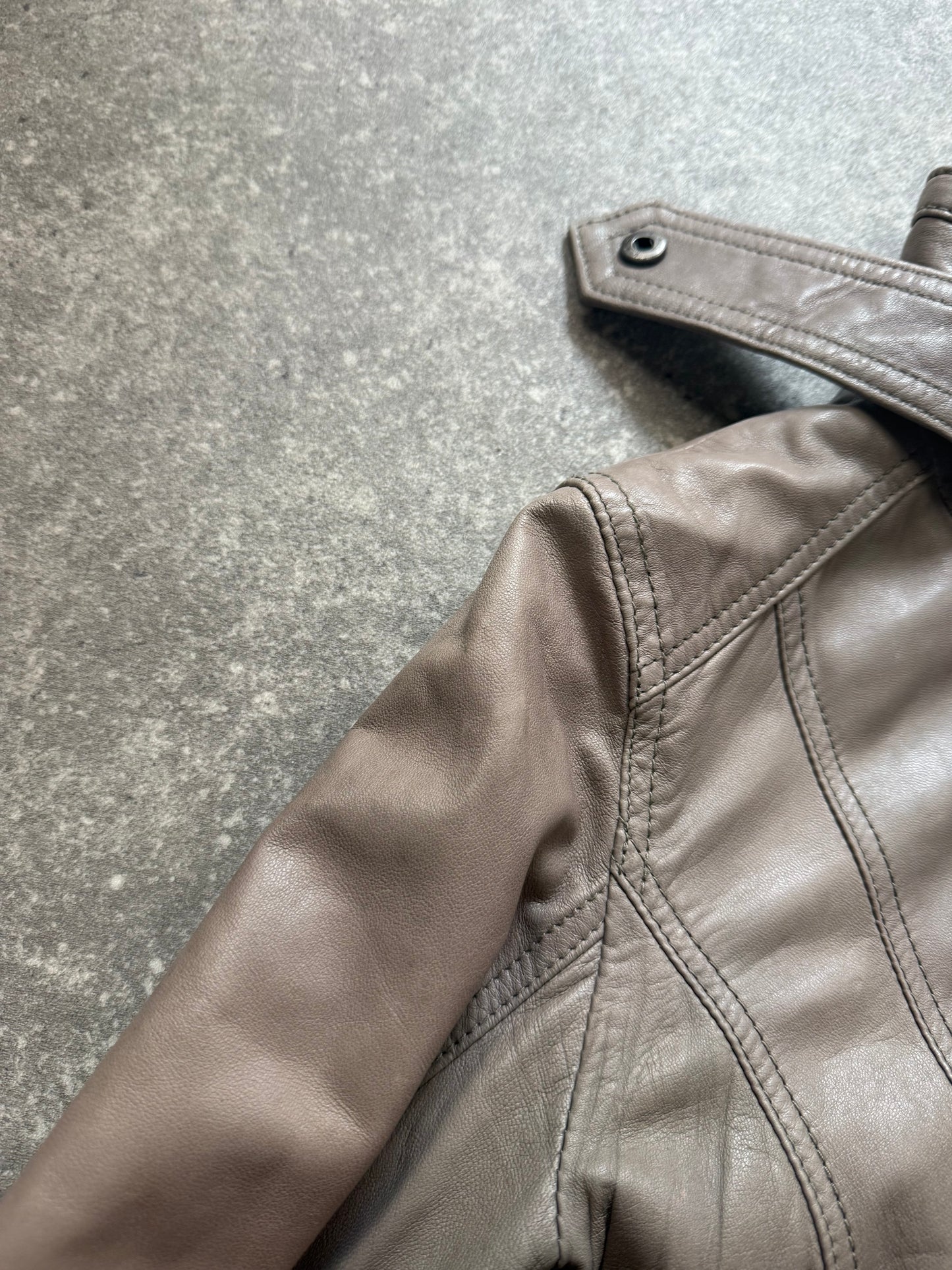Ted Baker Fitted Leather Jacket (XS)