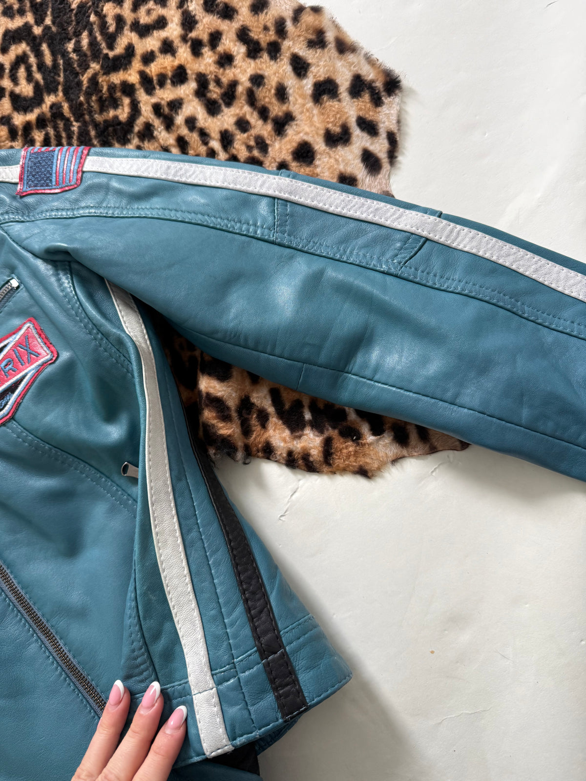 Aviatrix Leather Biker Jacket (S)