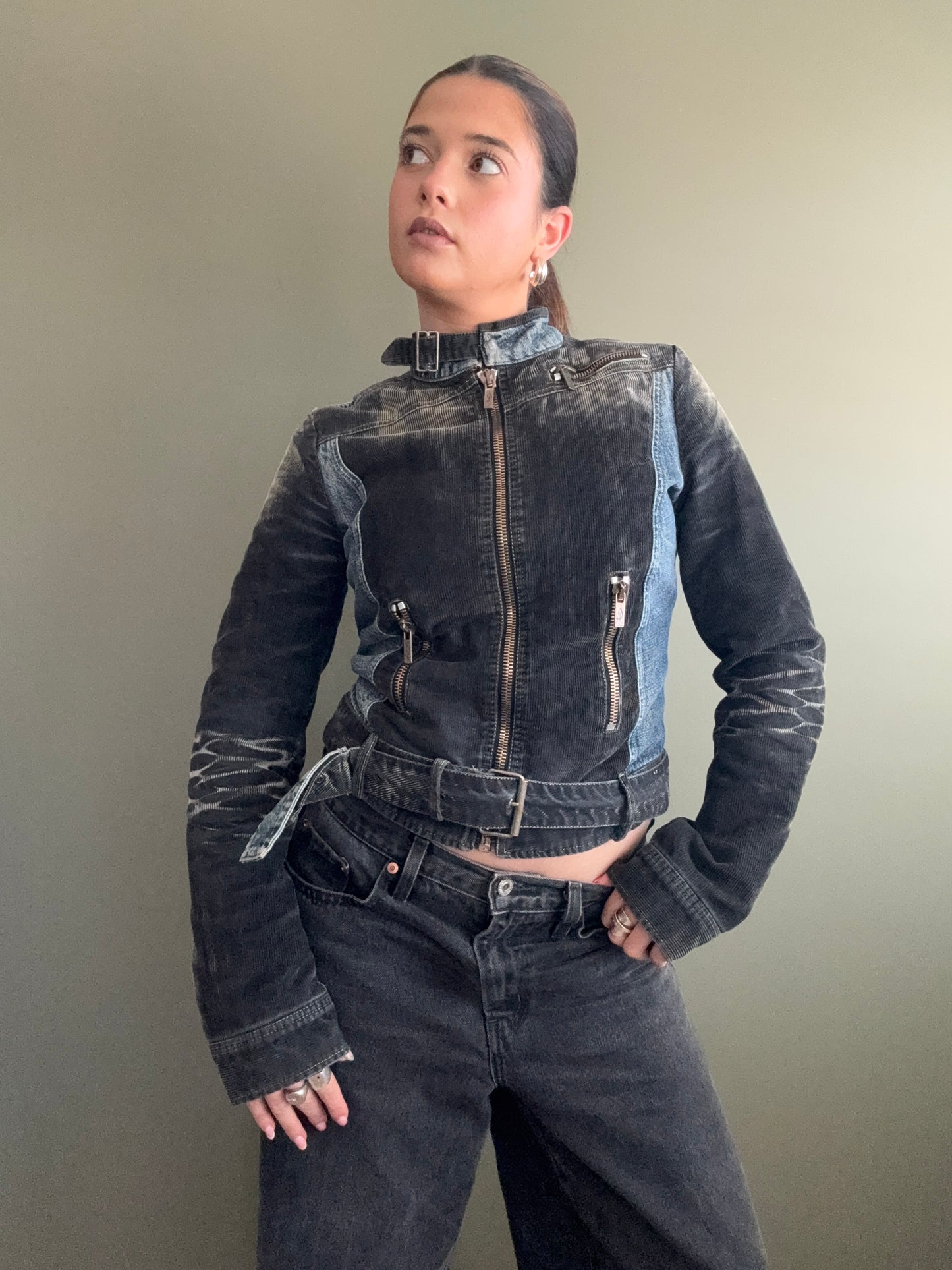 Diesel Denim/Cord Biker Jacket (M)
