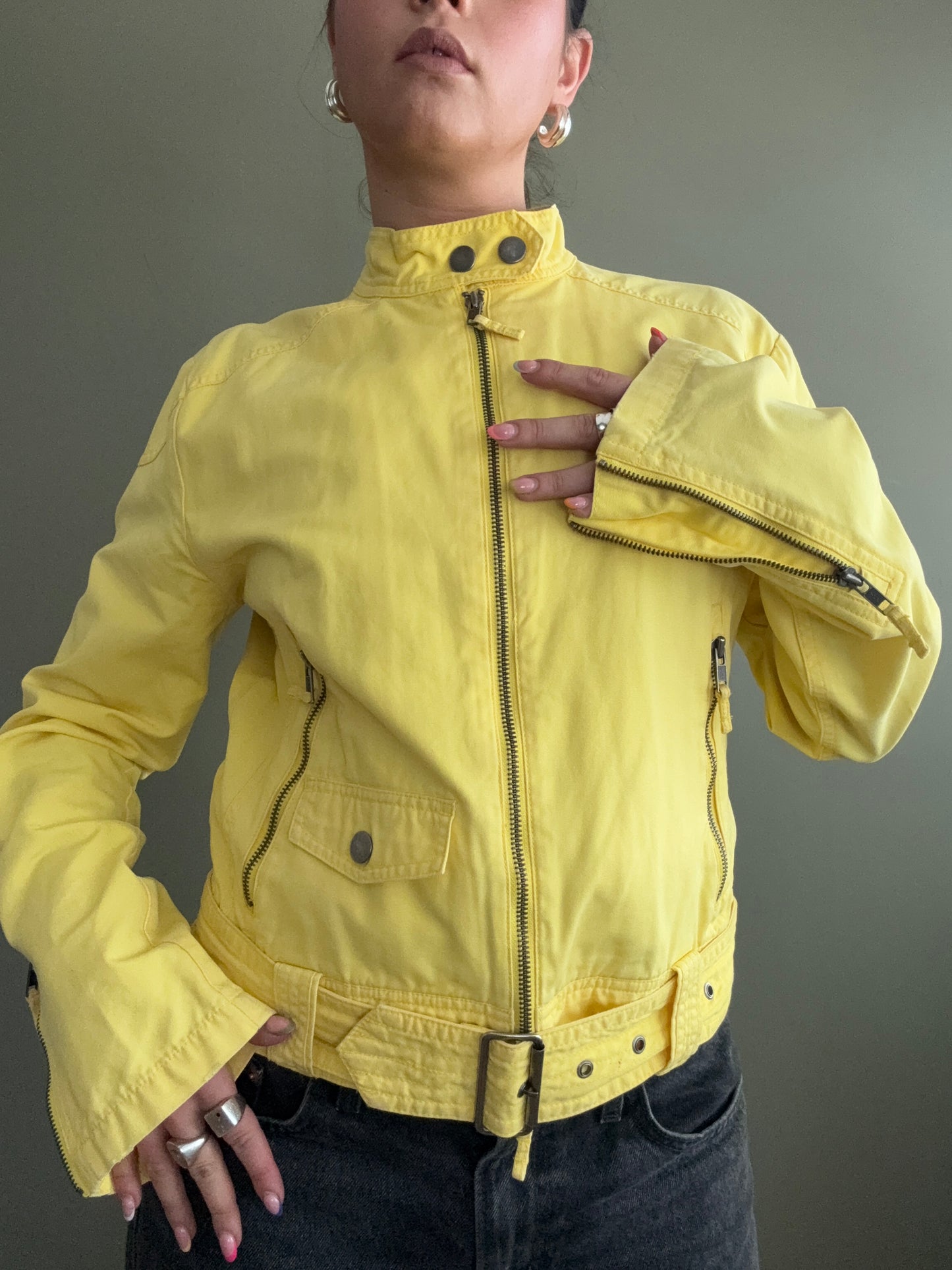Yellow Biker Jacket (L)