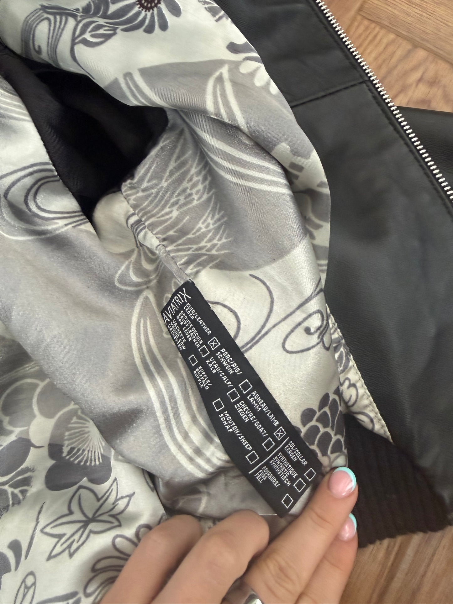 Aviatrix Leather Bomber Jacket (L)