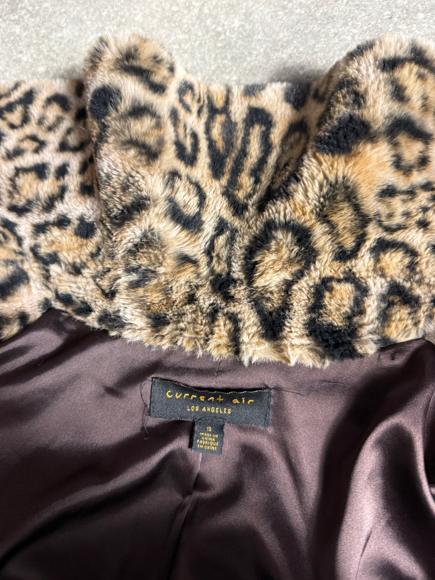 Leopard Faux Fur Jacket (S)