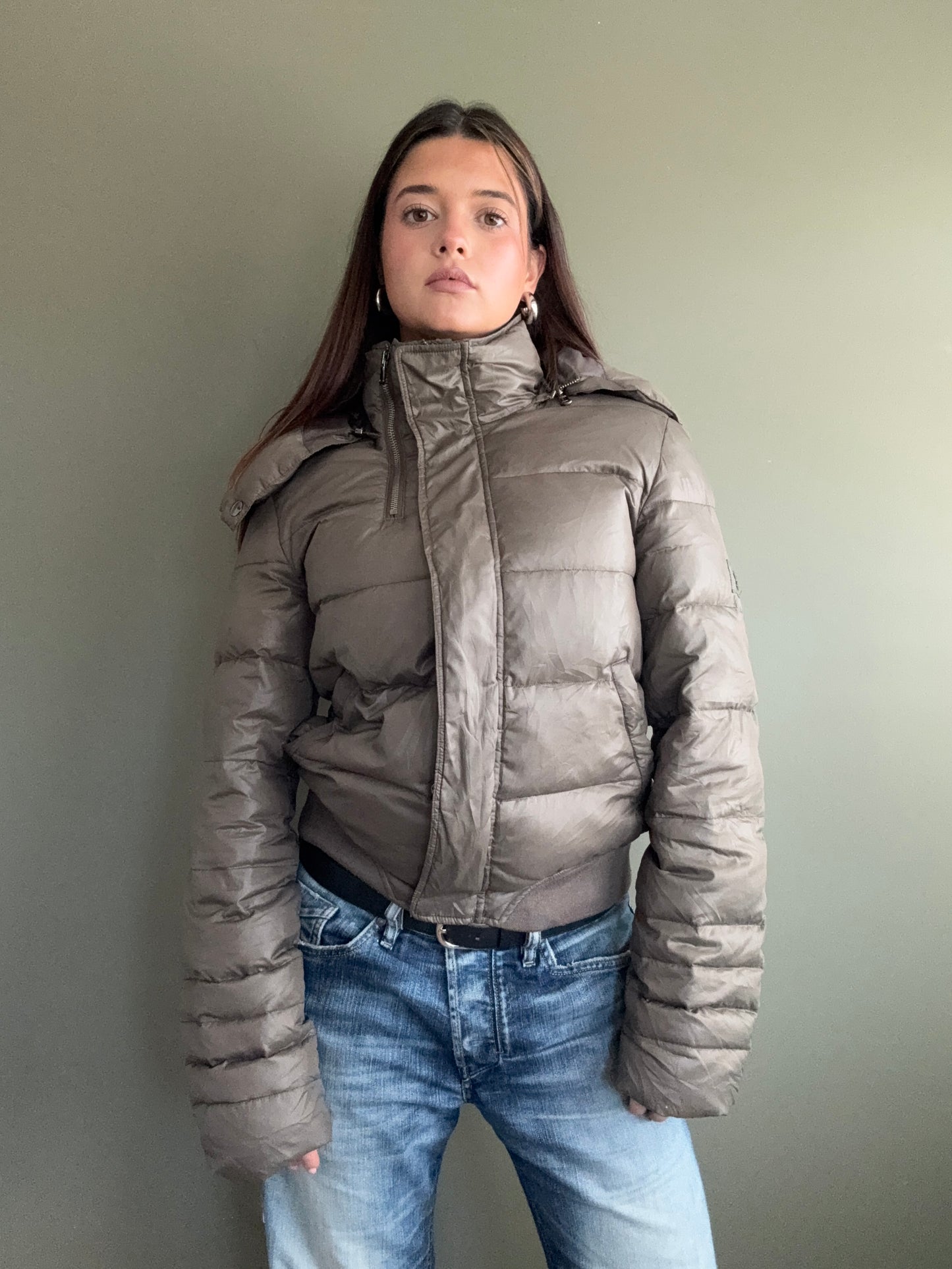 Diesel Khaki Puffer Jacket (M)