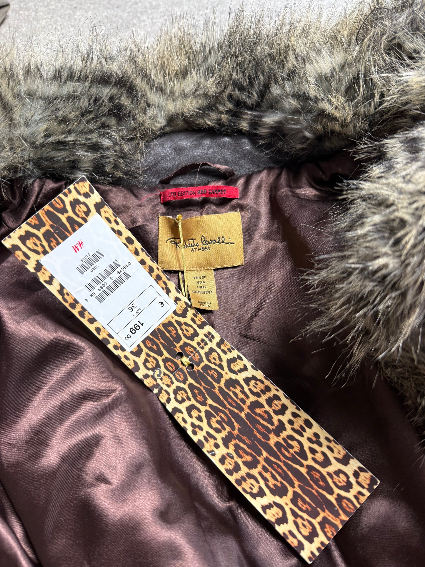 Roberto Cavalli x H&M Faux Fur Jacket (S)