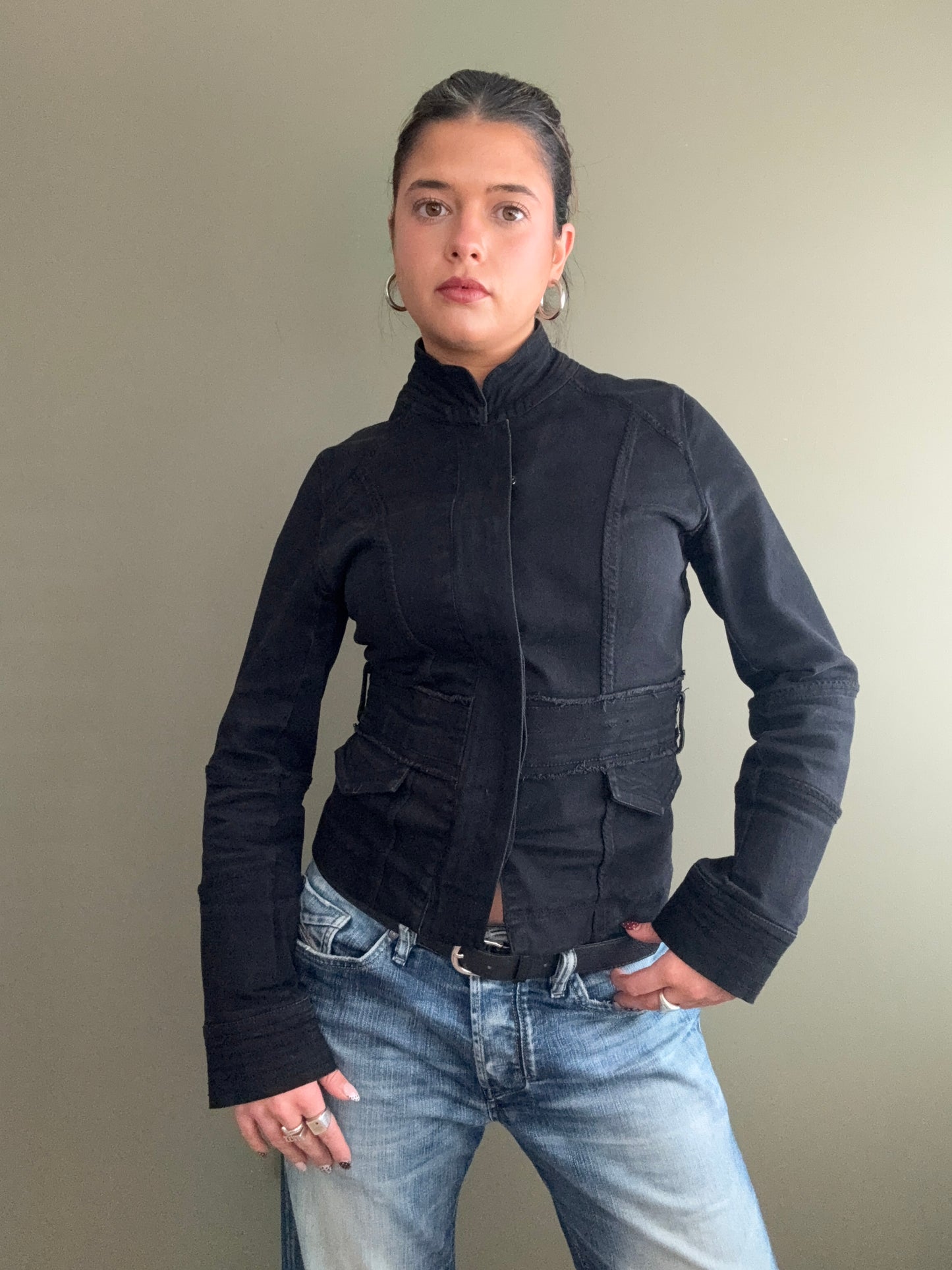 Jane Norman Fitted Black Jacket (UK10)