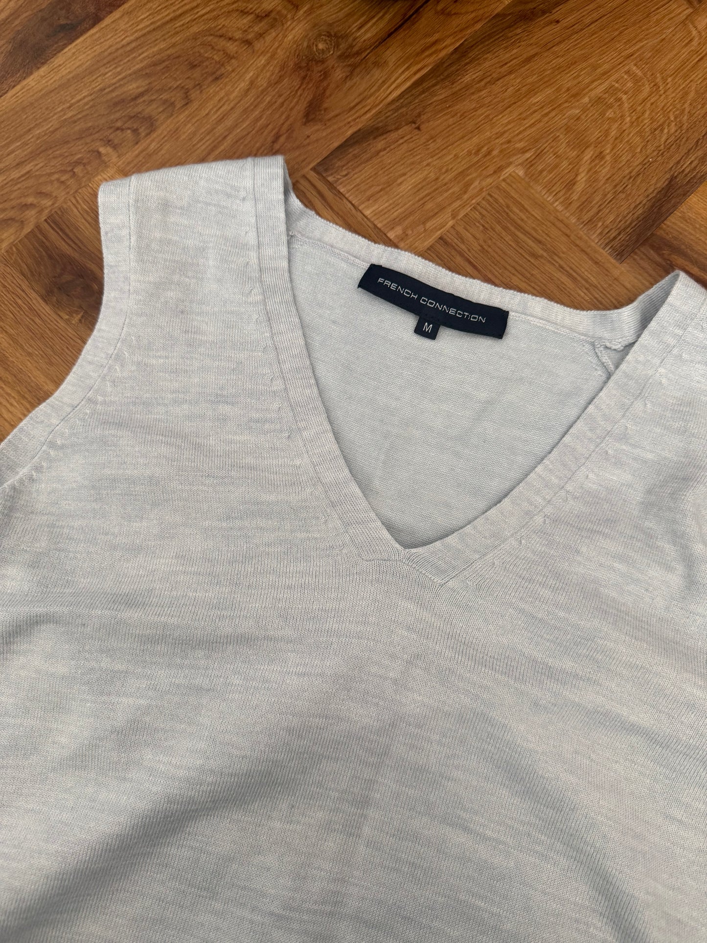 French Connection Baby Blue Knit Vest (M)