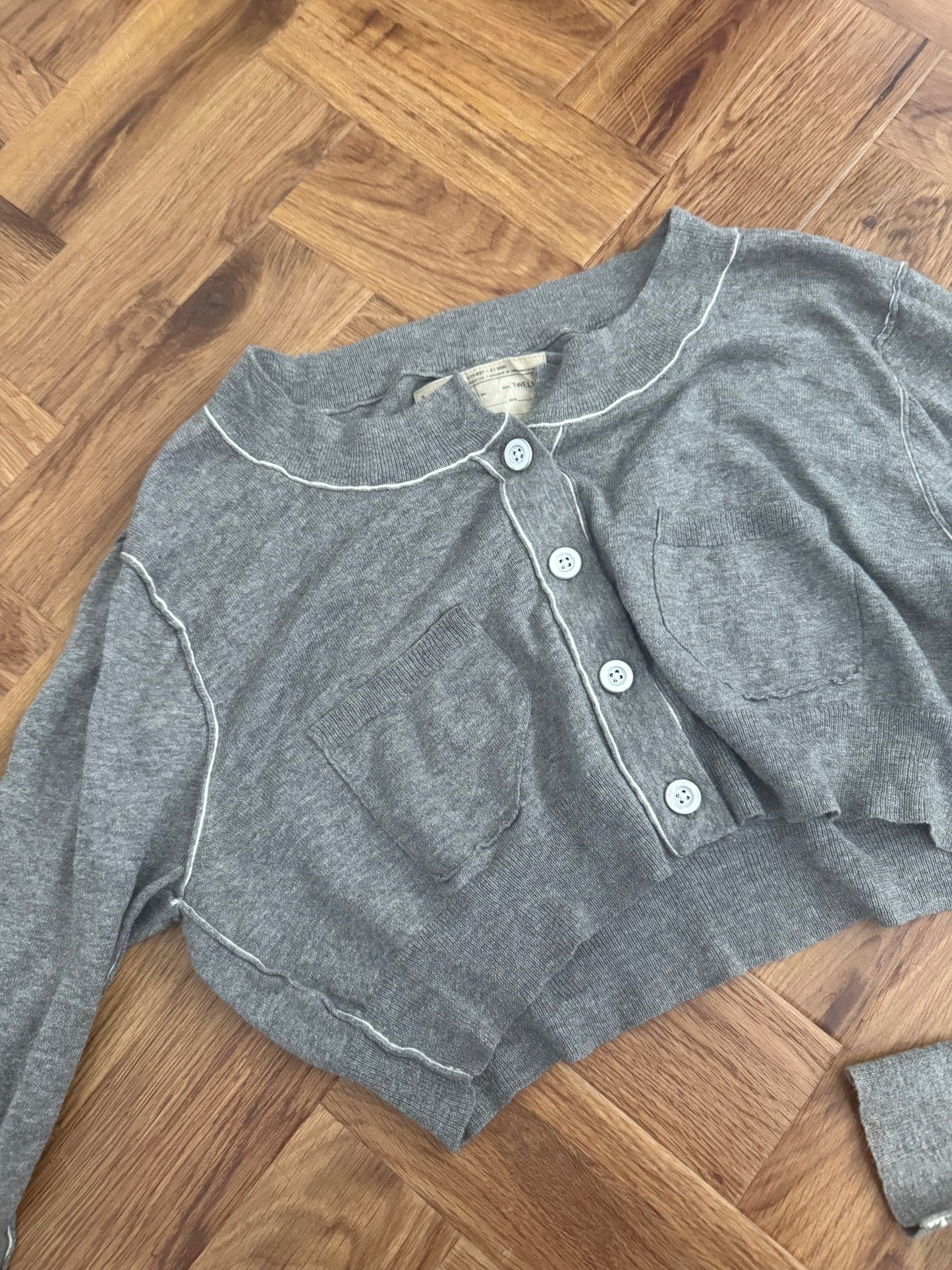Allsaints Cropped Knit Cardigan (UK12)