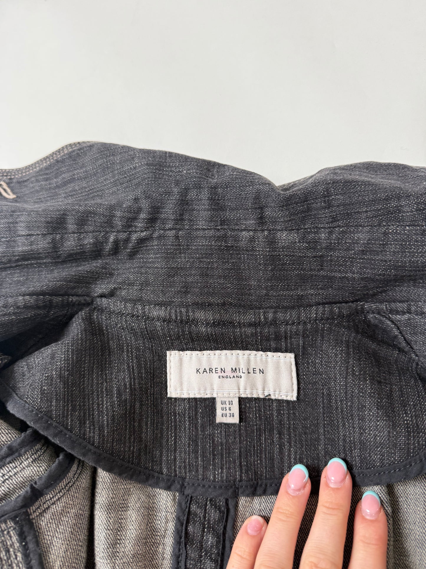 Karen Millen Fitted Denim Jacket (UK10)