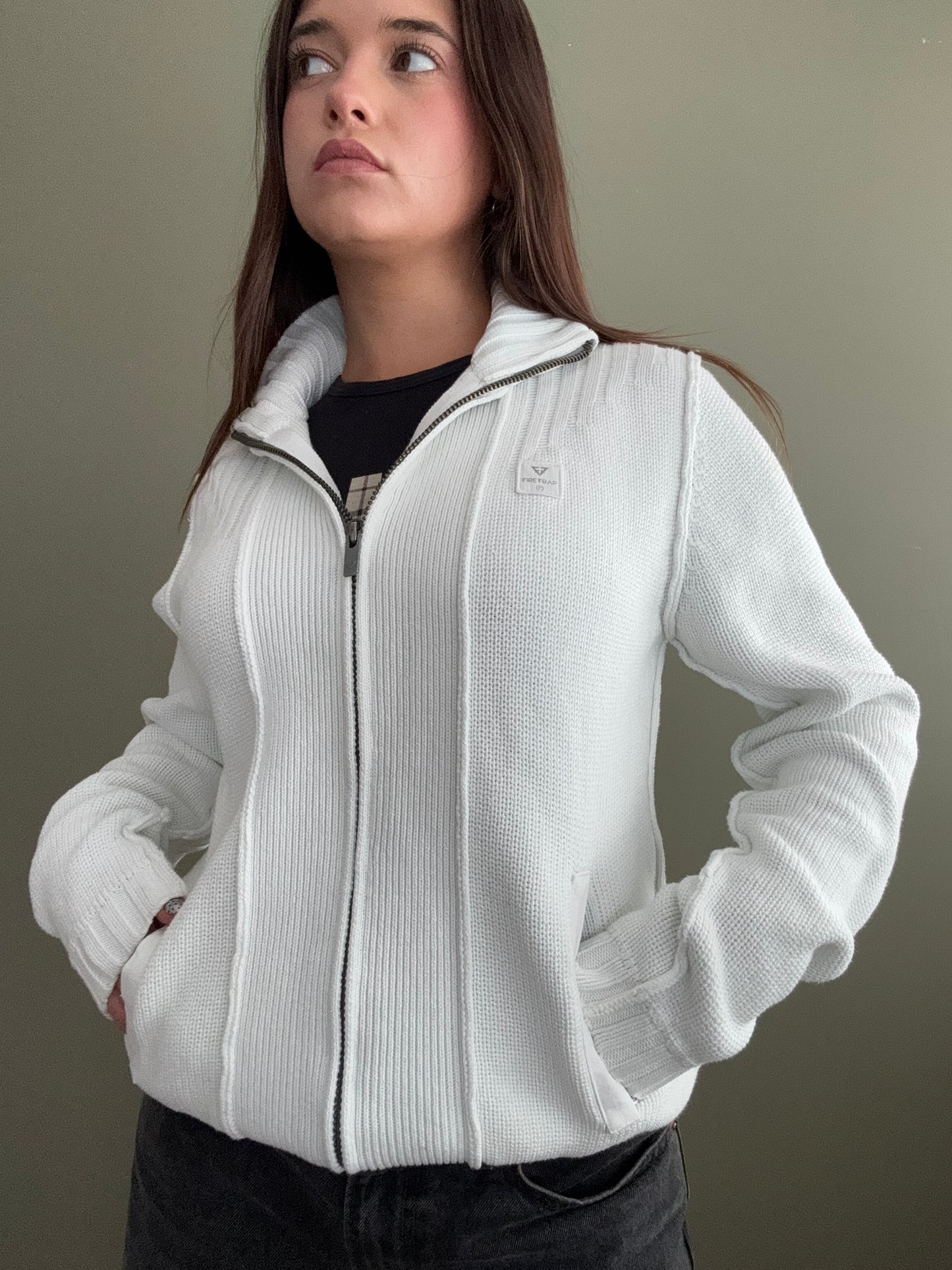 Knitted Zip Jumper (M)