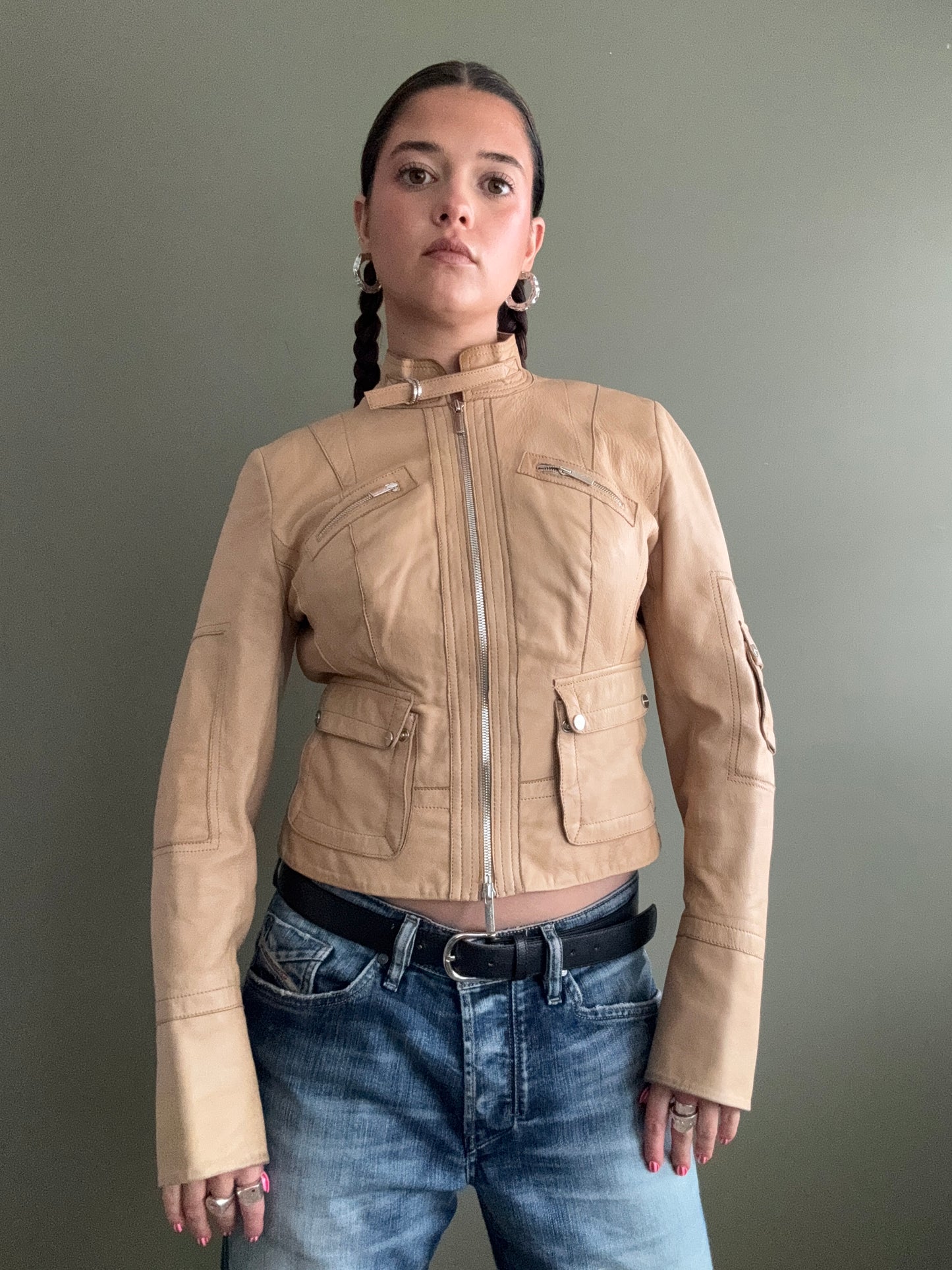 Karen Millen Leather Jacket (UK10)