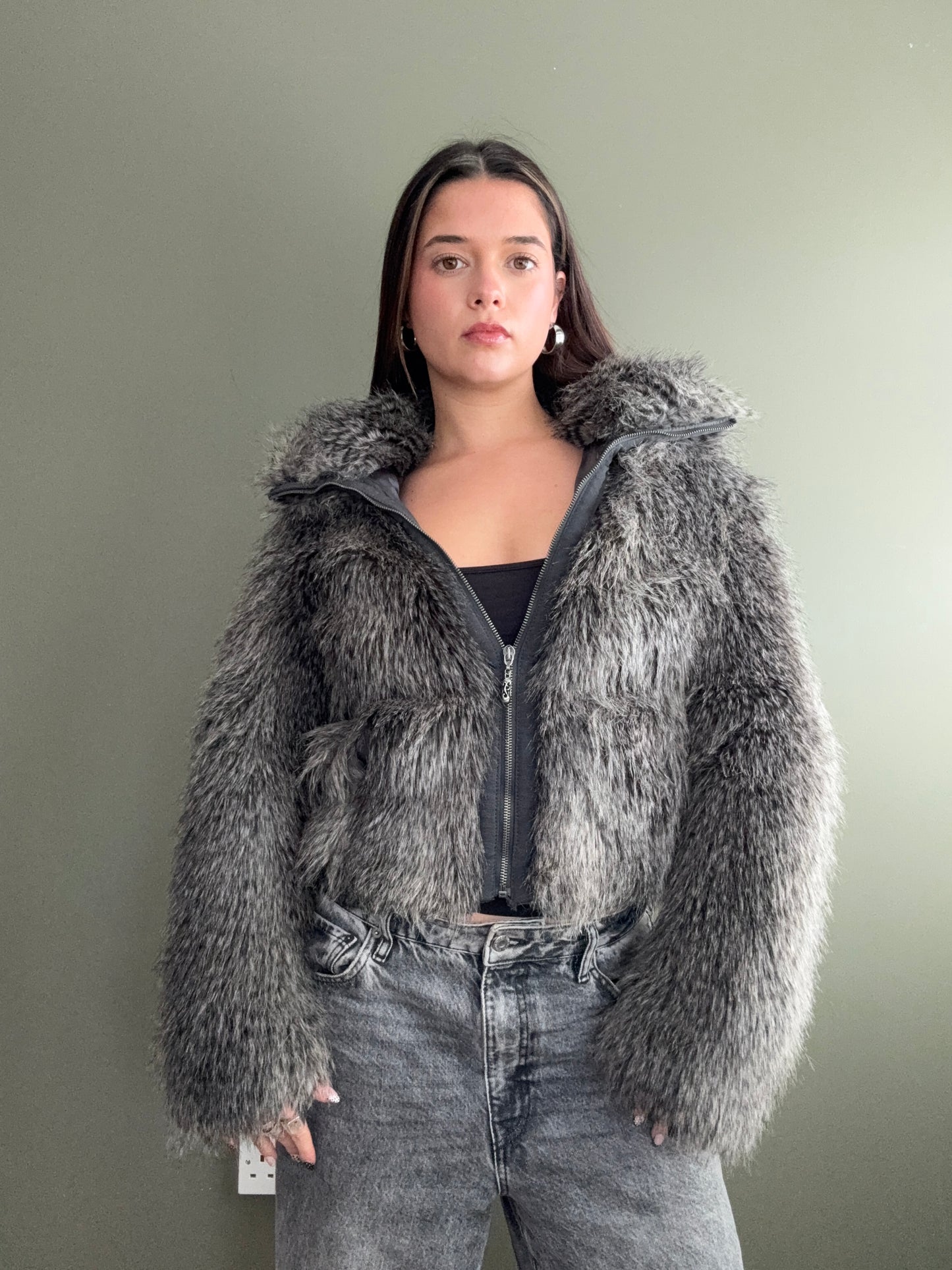 Faux Fur Jacket (S)