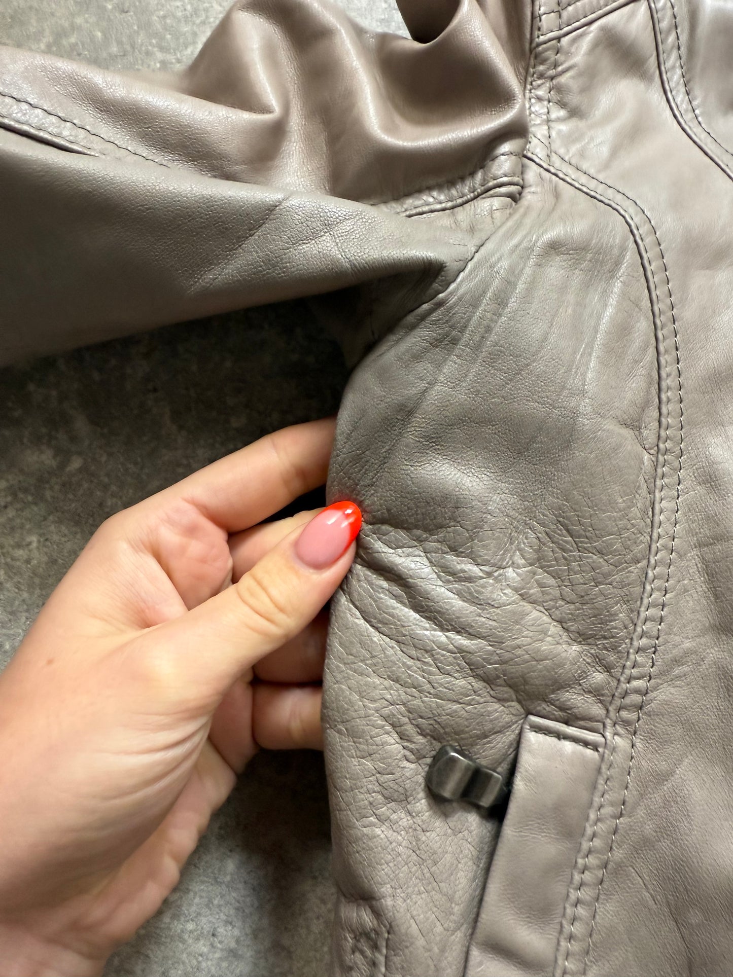 Ted Baker Fitted Leather Jacket (XS)
