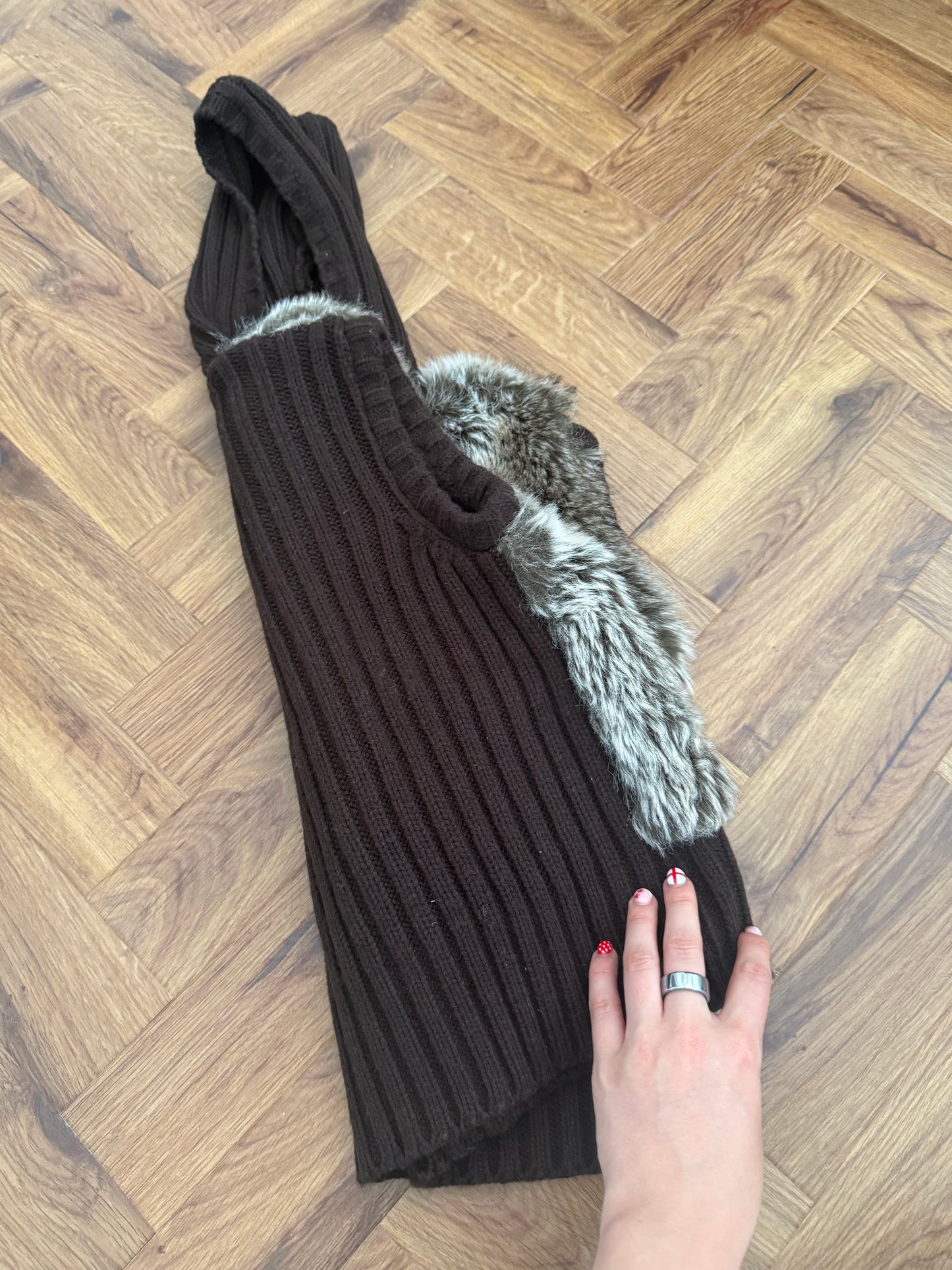 Faux Fur Cropped Gilet (XS)