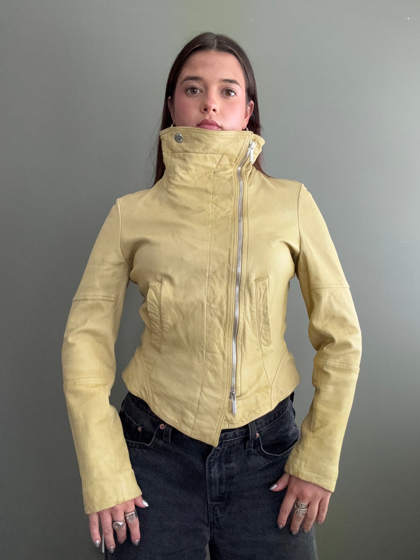 Karen Millen Leather Jacket (UK10)