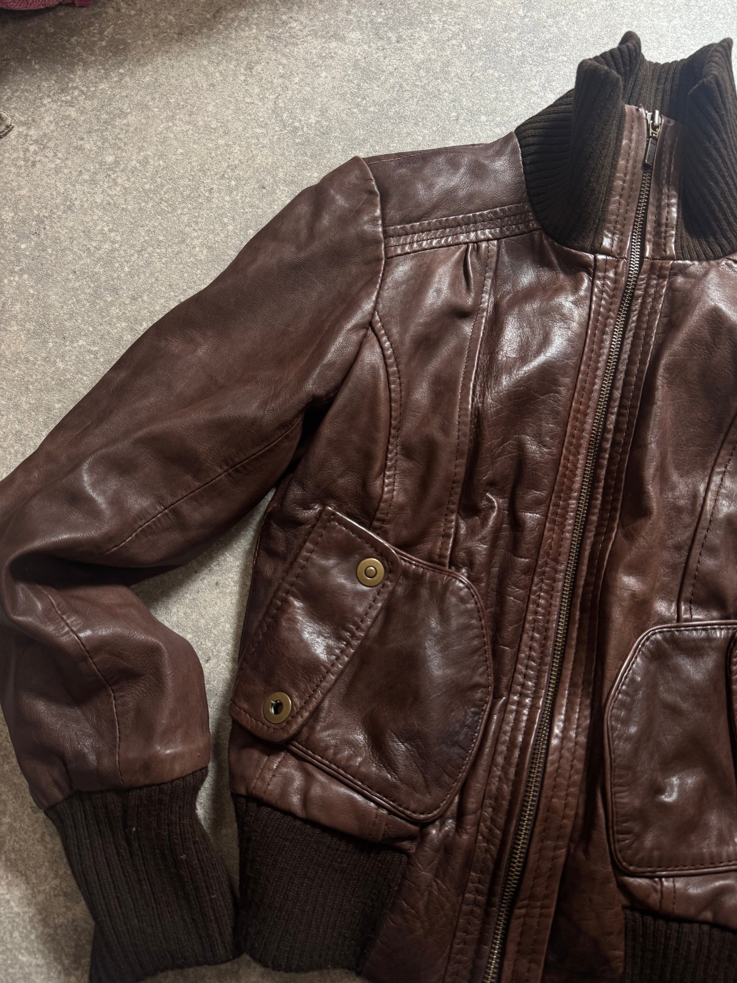 Fitted Leather Jacket (UK10)