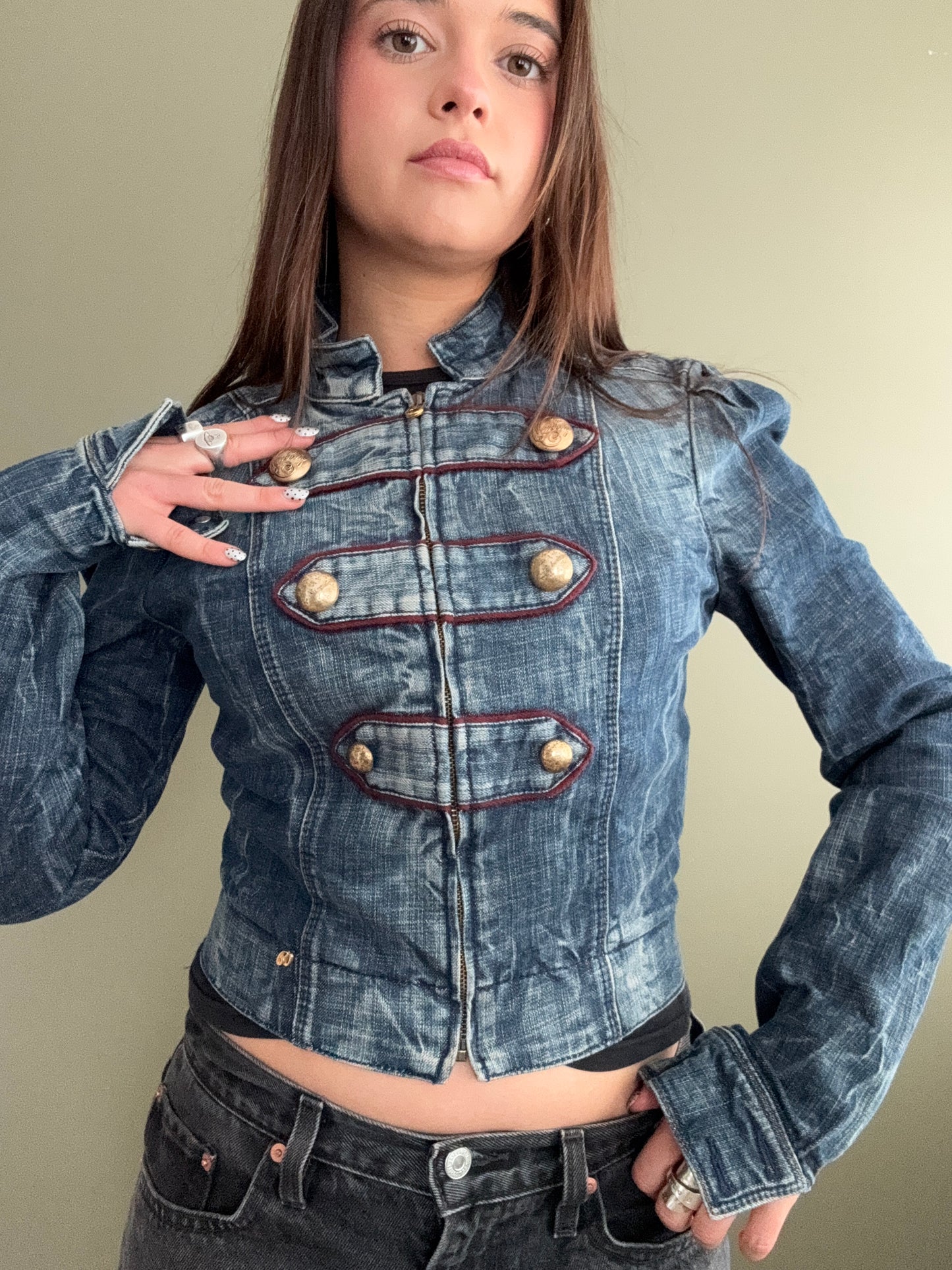 Miss Sixty Denim Military Jacket (M)