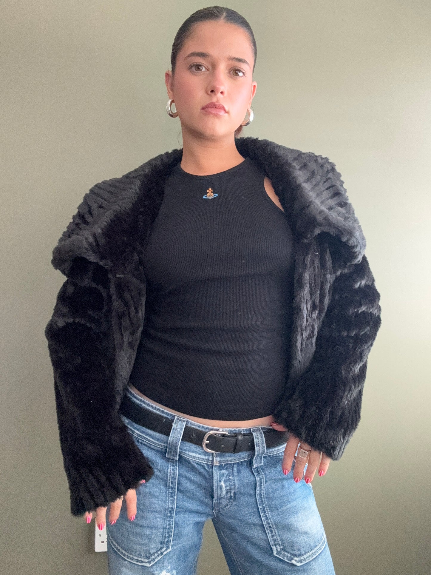 Faux Fur Jacket (S)