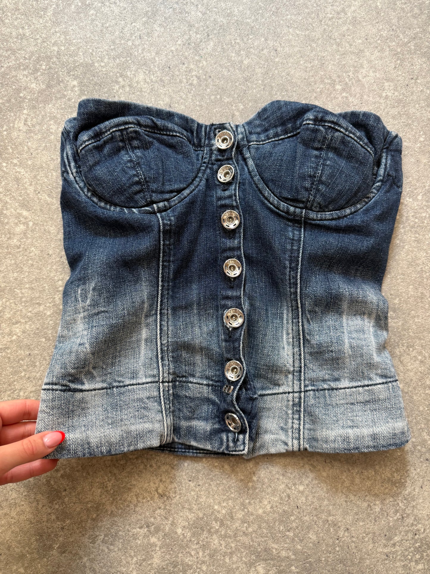 Miss Sixty Denim Corset Top (XS)