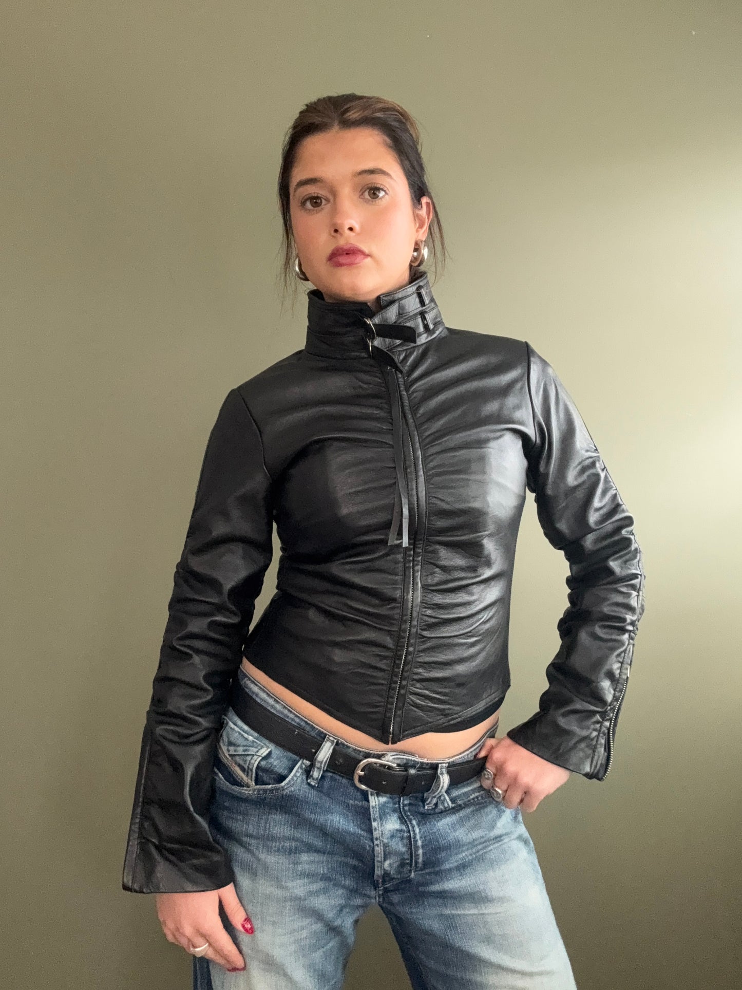 Fitted Leather Jacket (UK10)