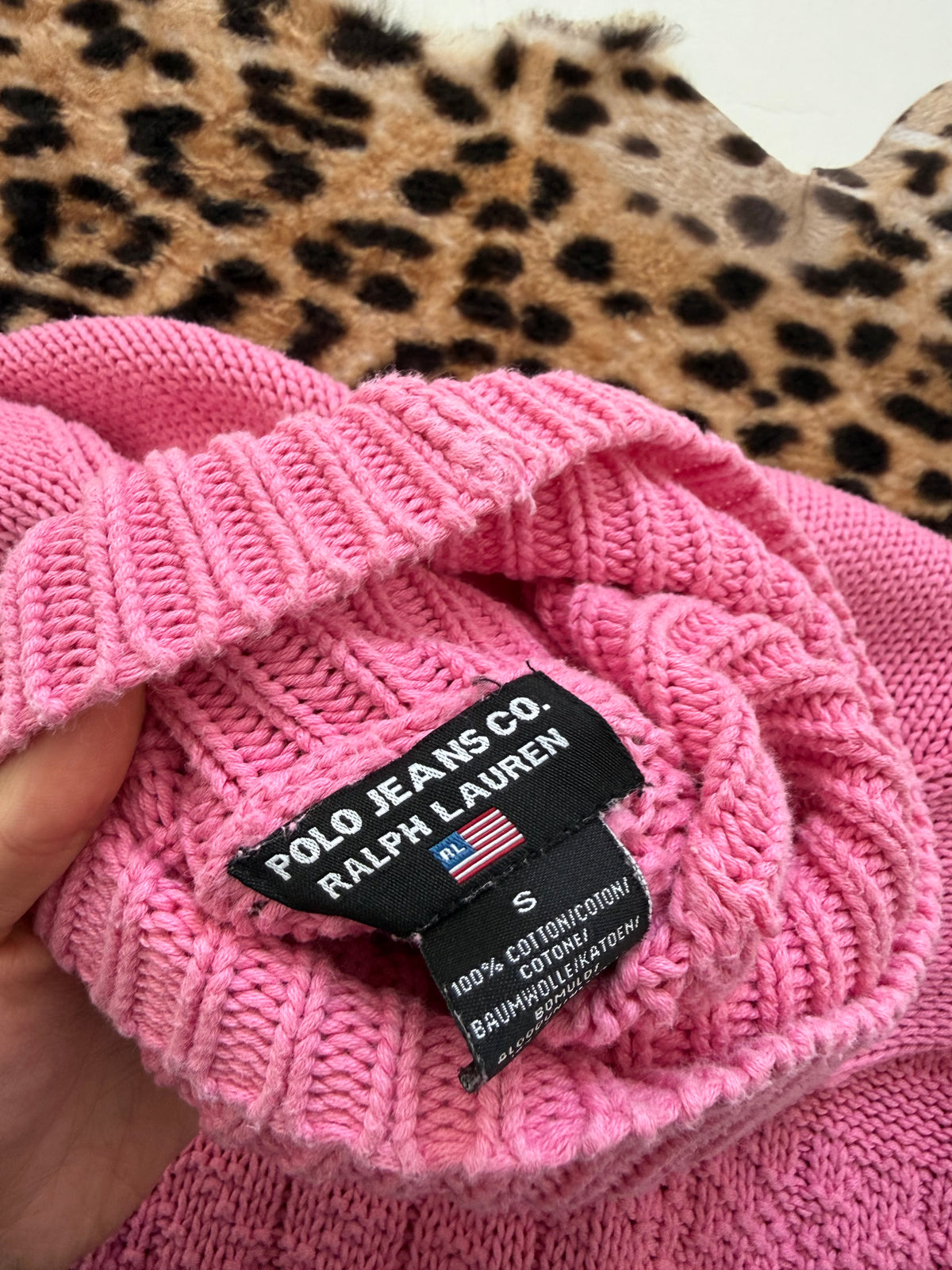 Vintage Ralph Lauren Knit Flag Jumper (S)