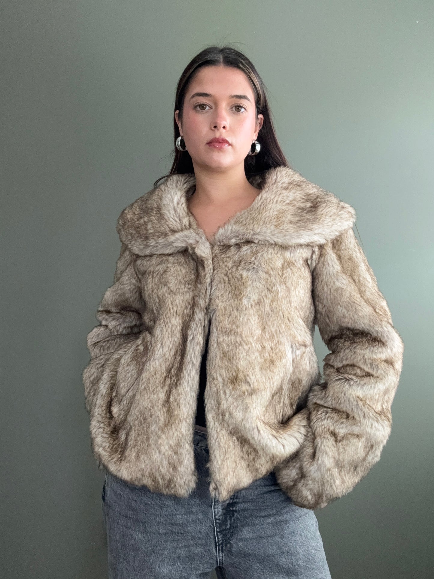 Faux Fur Jacket (M)