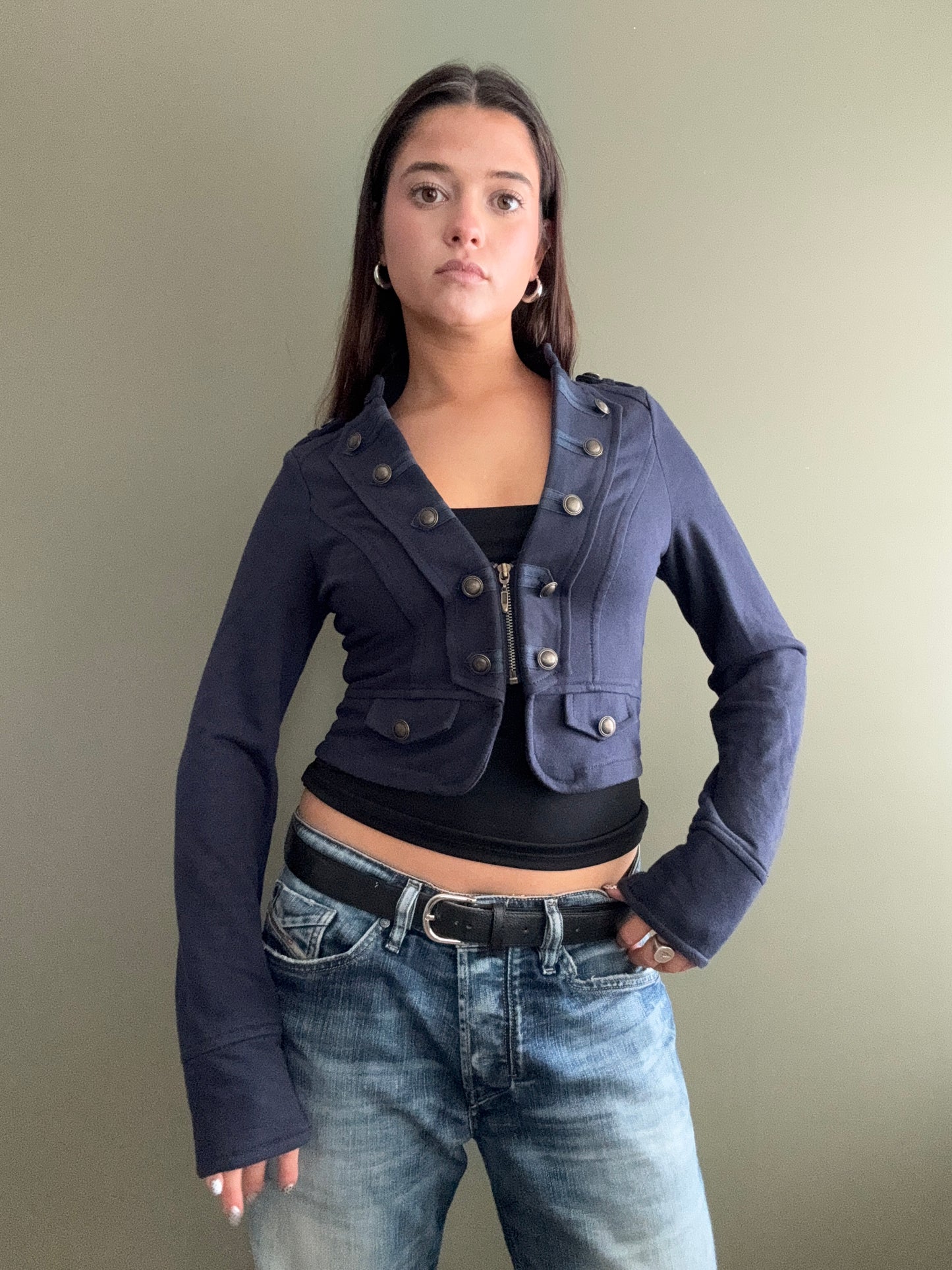 Jane Norman Military Zip Jumper (UK10)