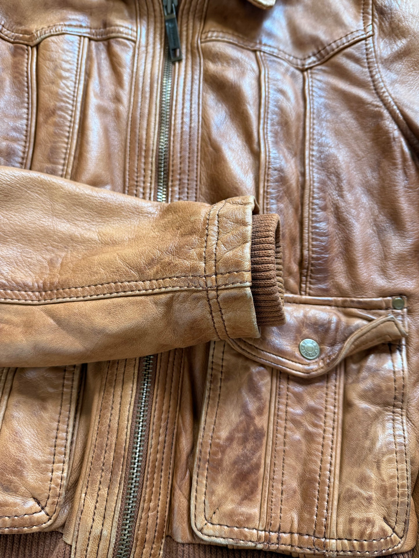 Leather Bomber Jacket (UK10)
