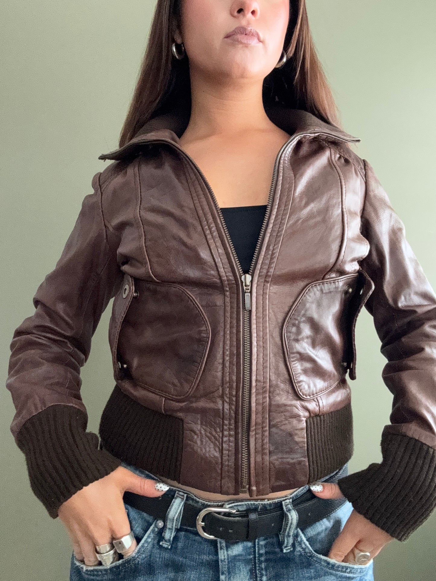 Fitted Leather Jacket (UK10)