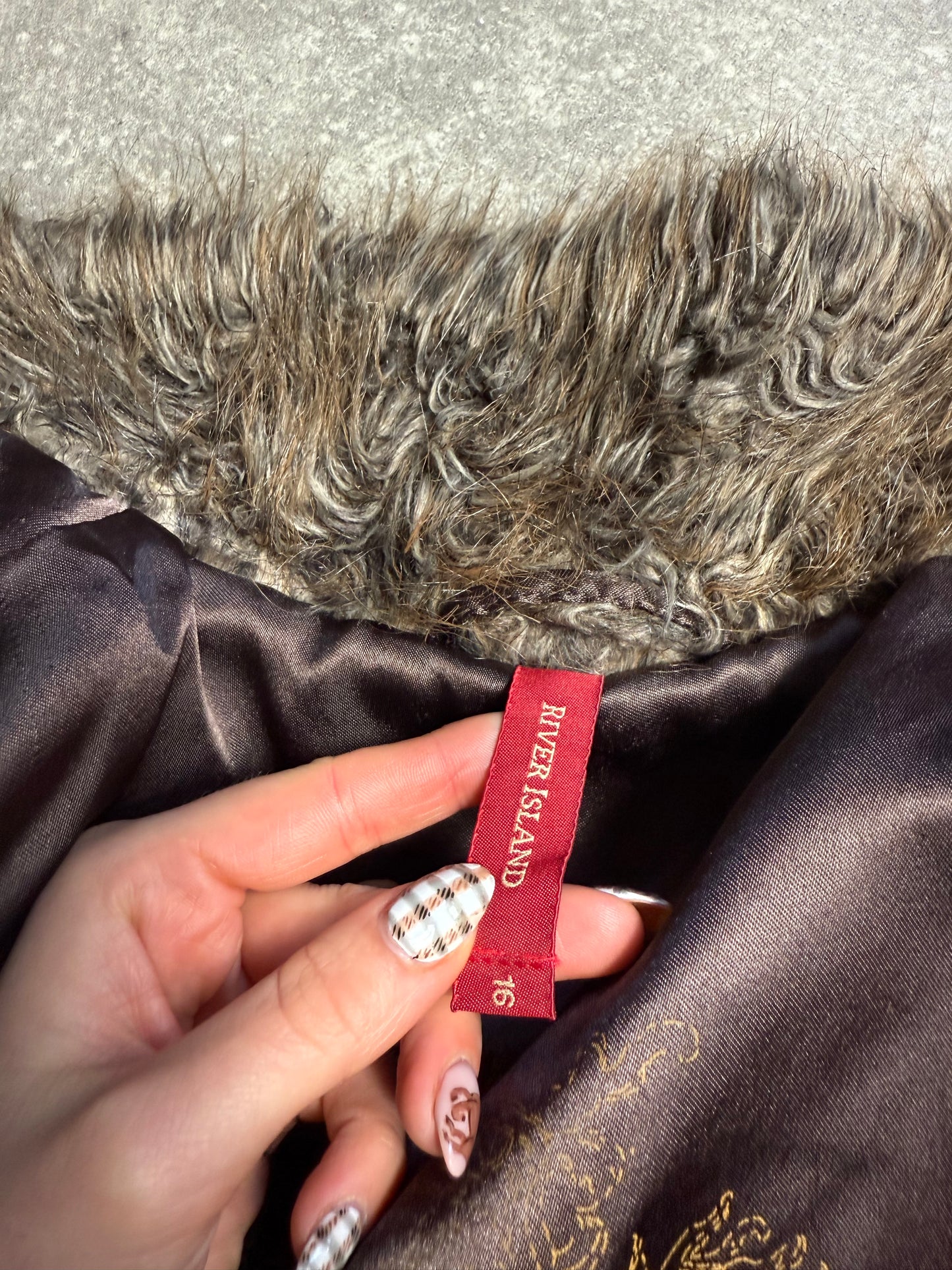 Faux Fur Bomber Jacket (UK16)