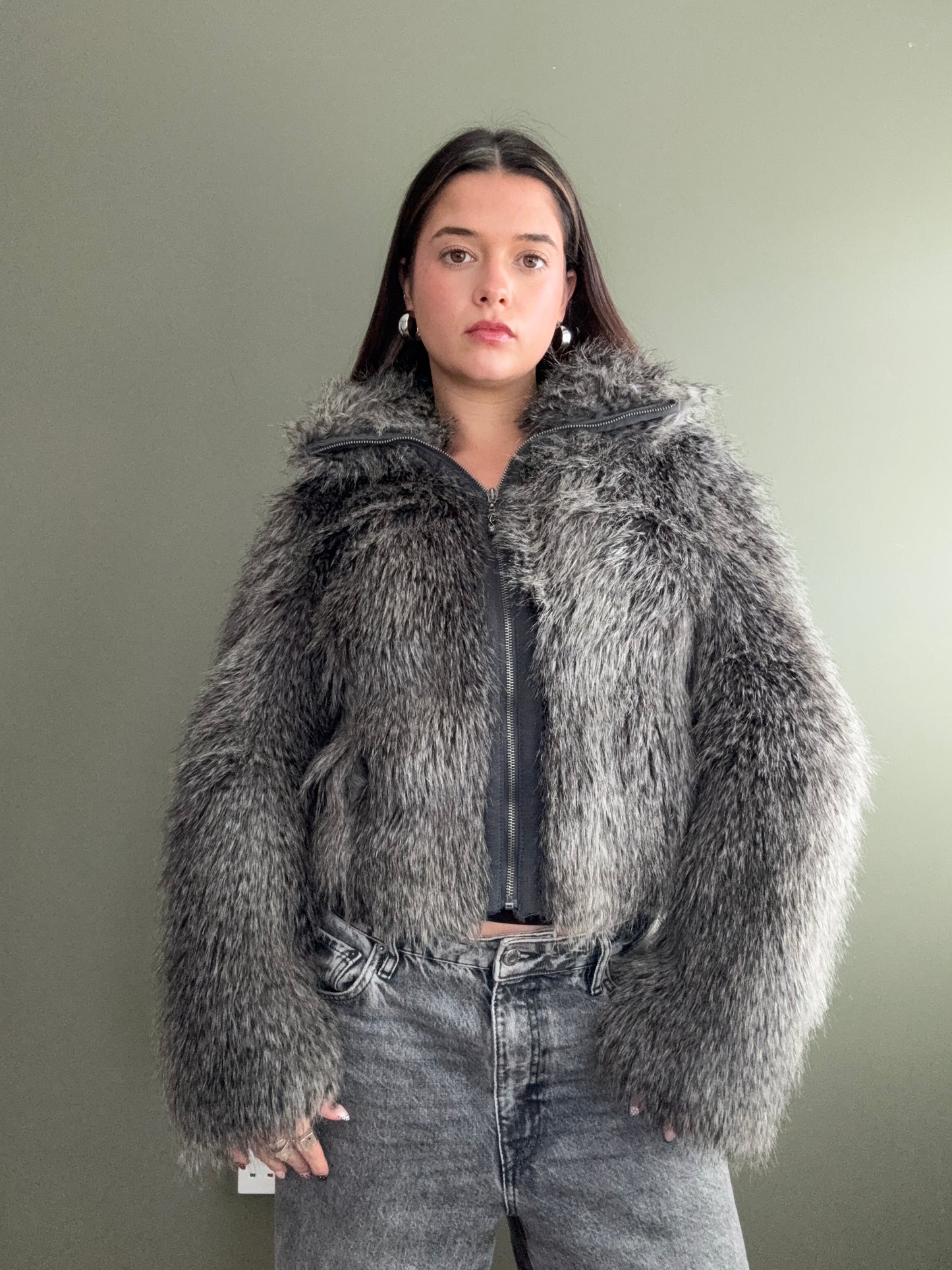 Faux Fur Jacket (S)