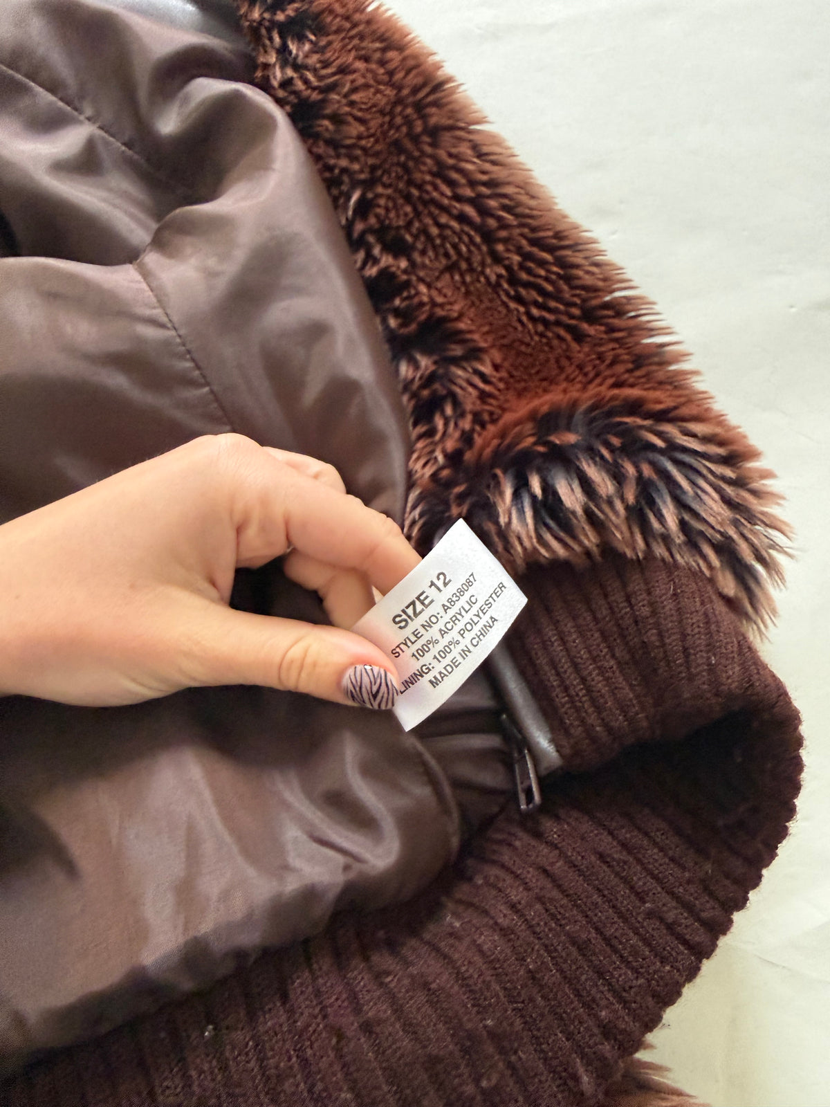 Y2K Faux Fur Jacket (UK12)