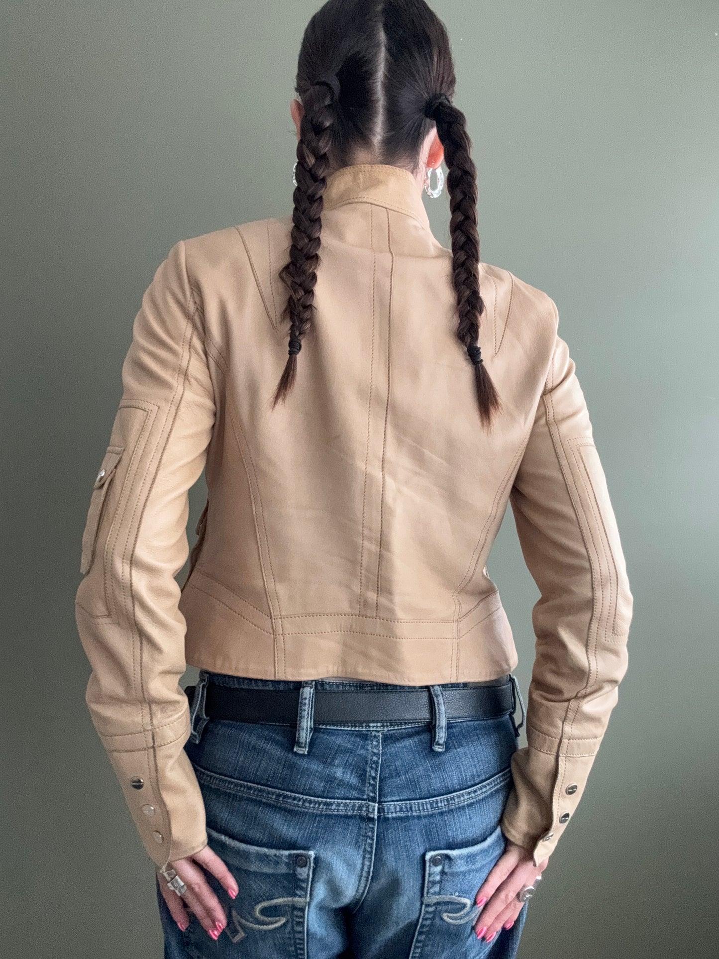 Karen Millen Leather Jacket (UK10)