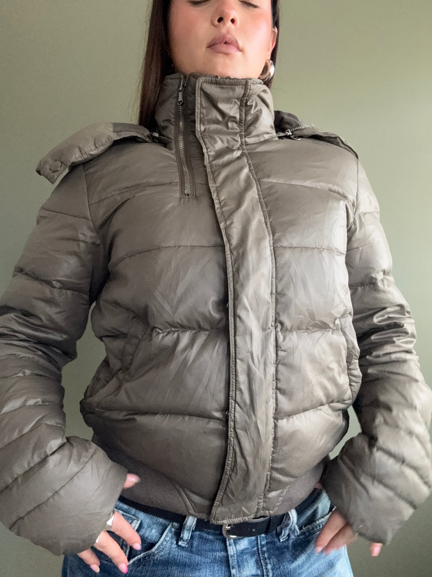 Diesel Khaki Puffer Jacket (M)