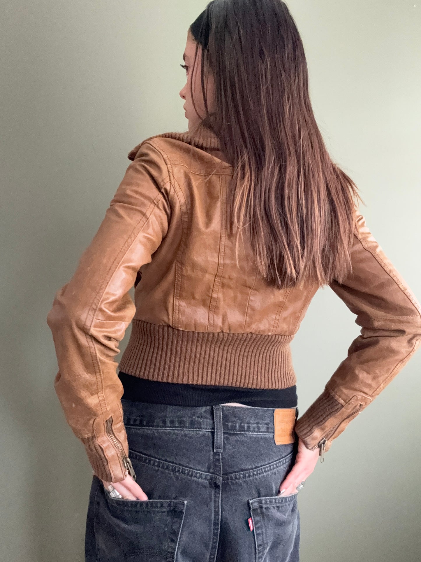 Fitted Leather Jacket (UK10)