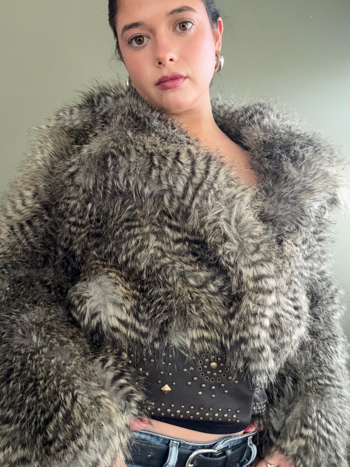 Roberto Cavalli x H&M Faux Fur Jacket (S)