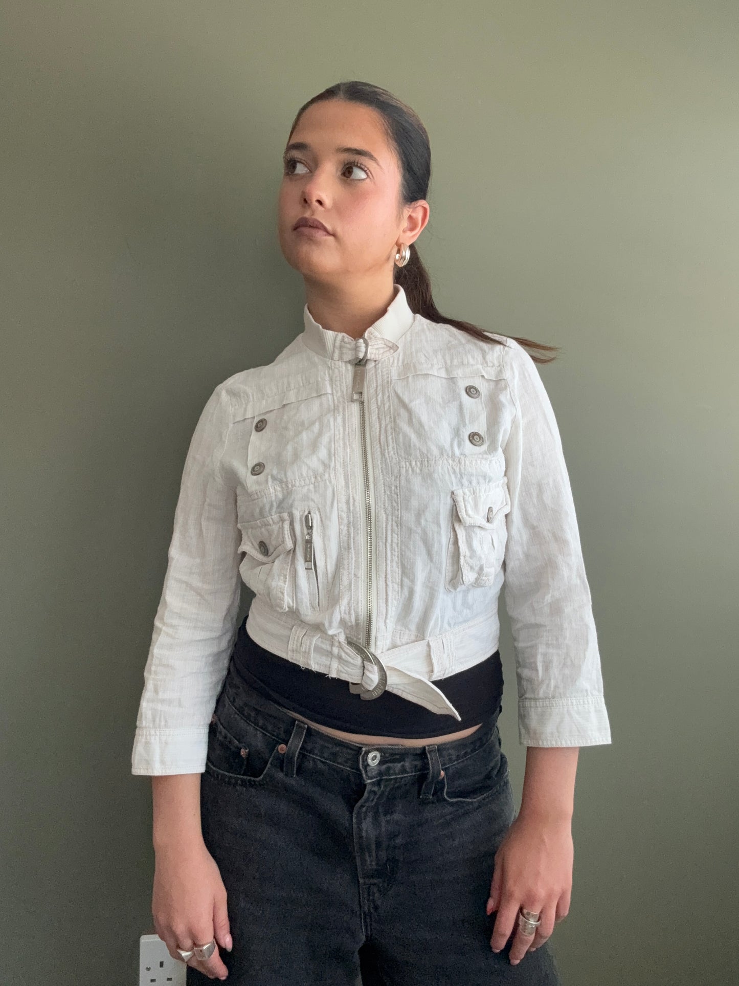 Linen Cargo Jacket (UK10)