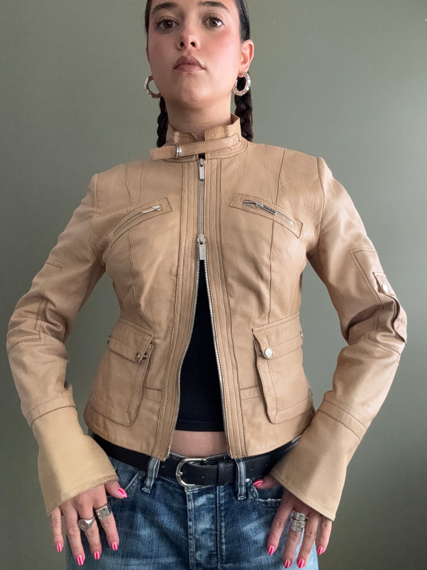 Karen Millen Leather Jacket (UK10)