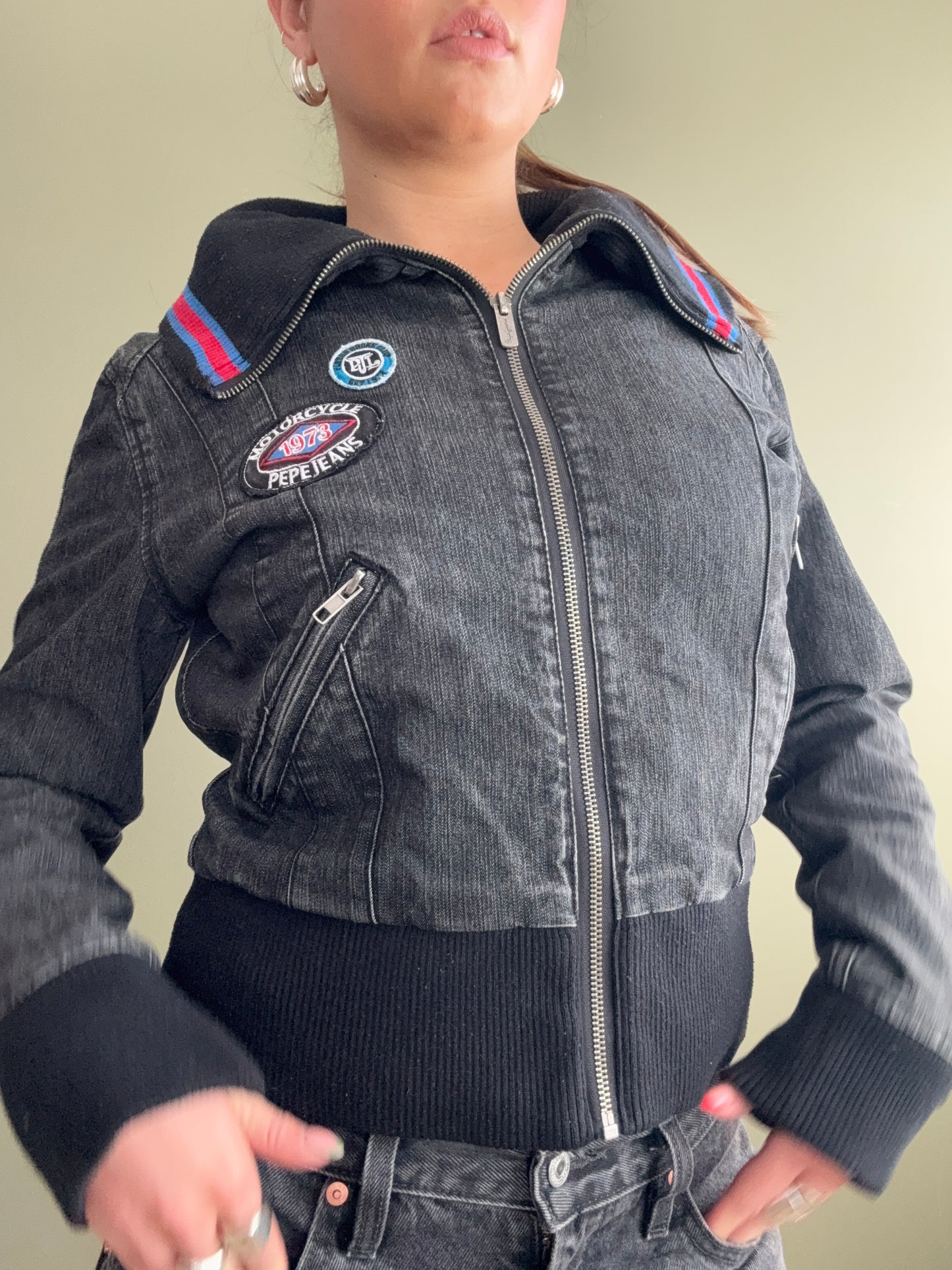 Pepe Jeans Denim Bomber Jacket (M)