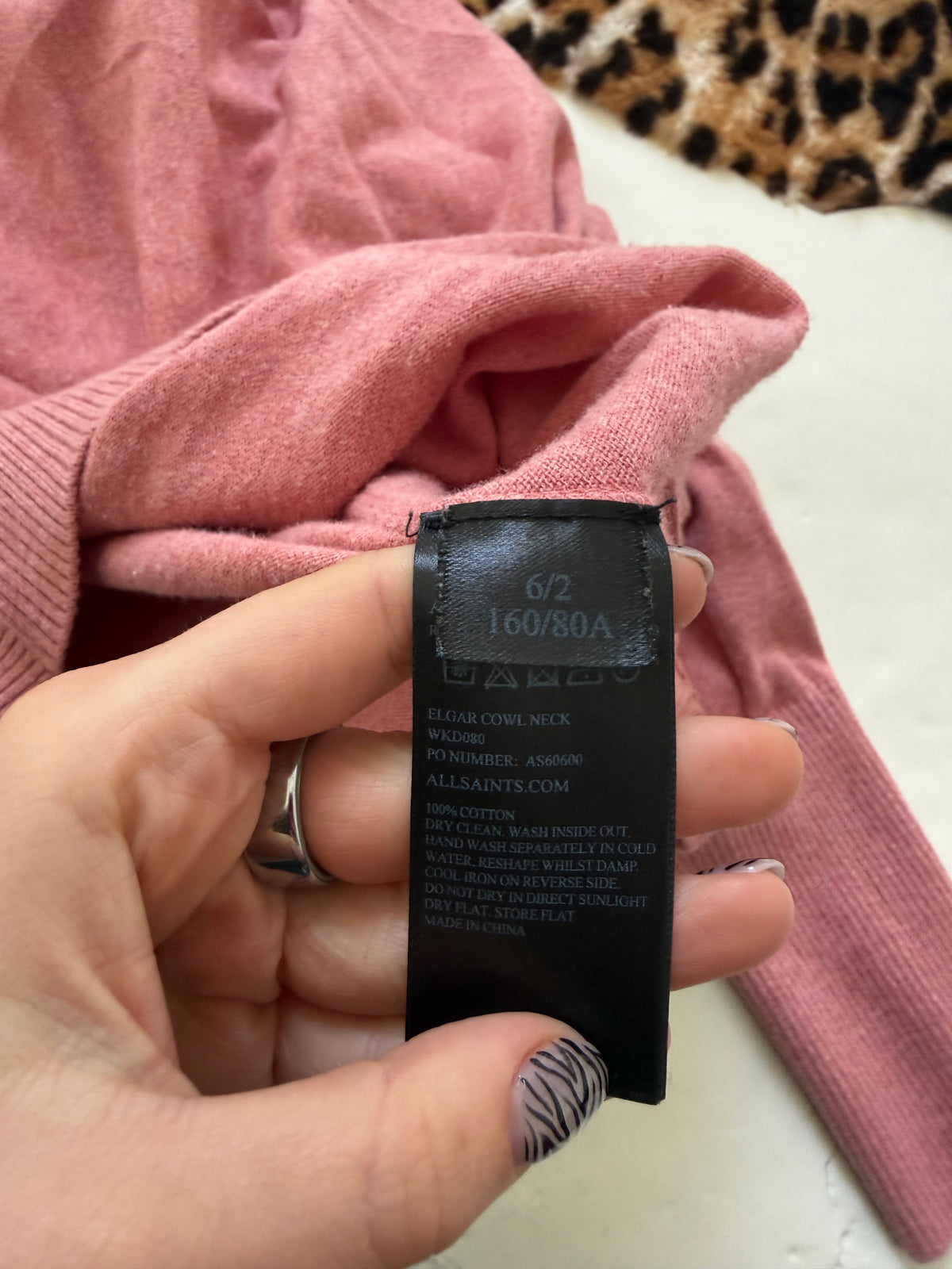 Allsaints Batwing Popper Jumper (UK6)