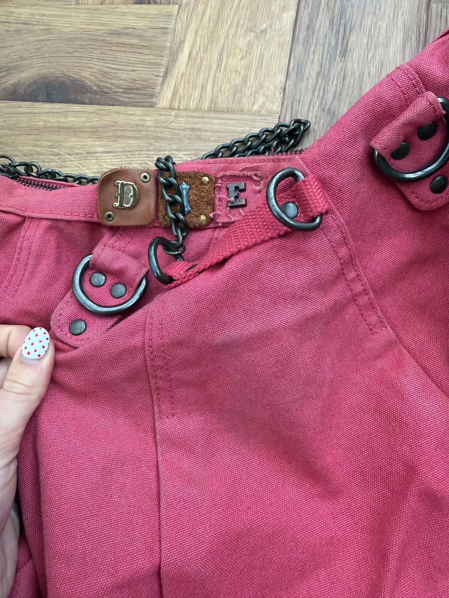 Pink Diesel Slouchy Shoulder Bag