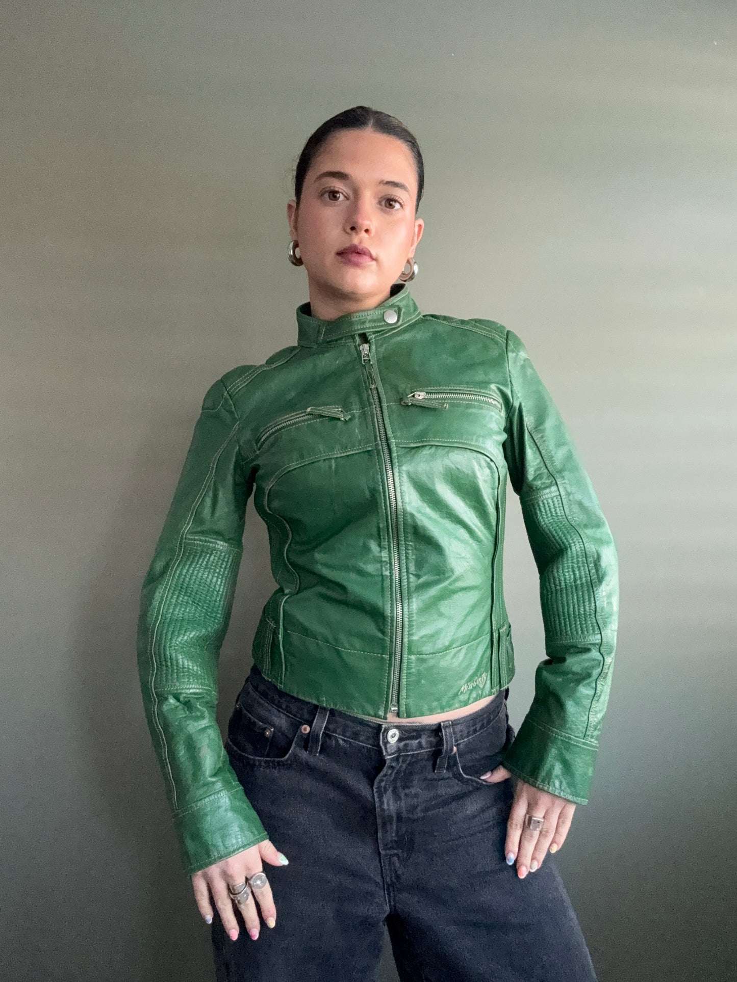 Miss Sixty Leather Biker Jacket (S)