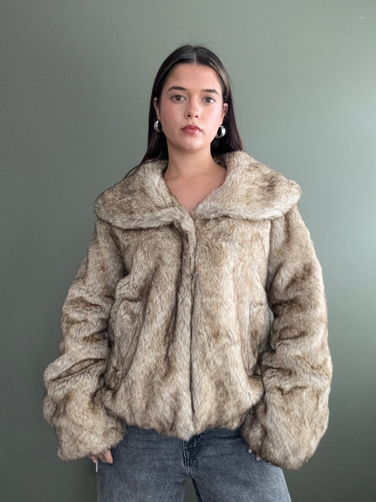 Faux Fur Jacket (M)