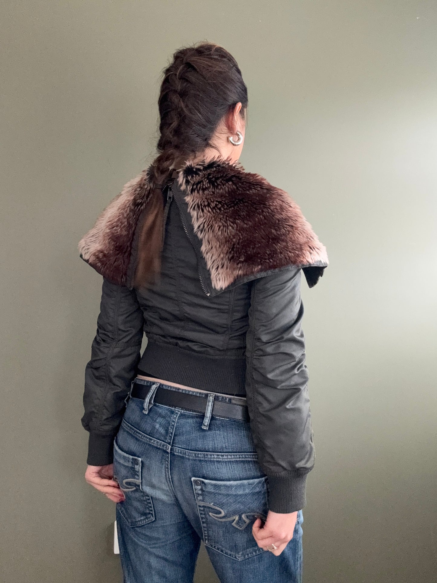 Cropped Bomber Jacket (UK6)