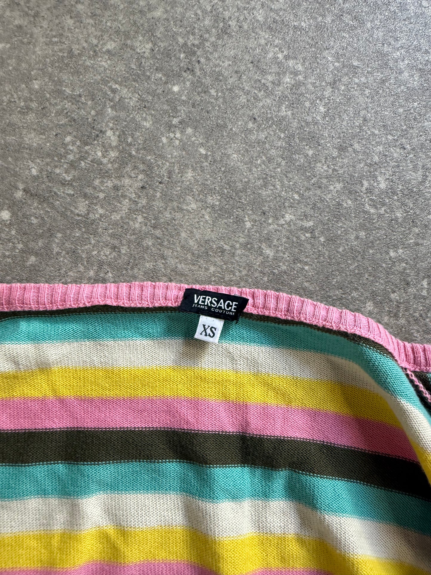 Versace Striped Cardigan (XS)