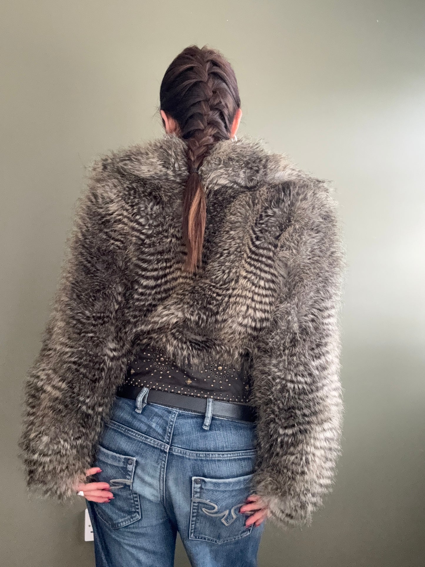 Roberto Cavalli x H&M Faux Fur Jacket (S)