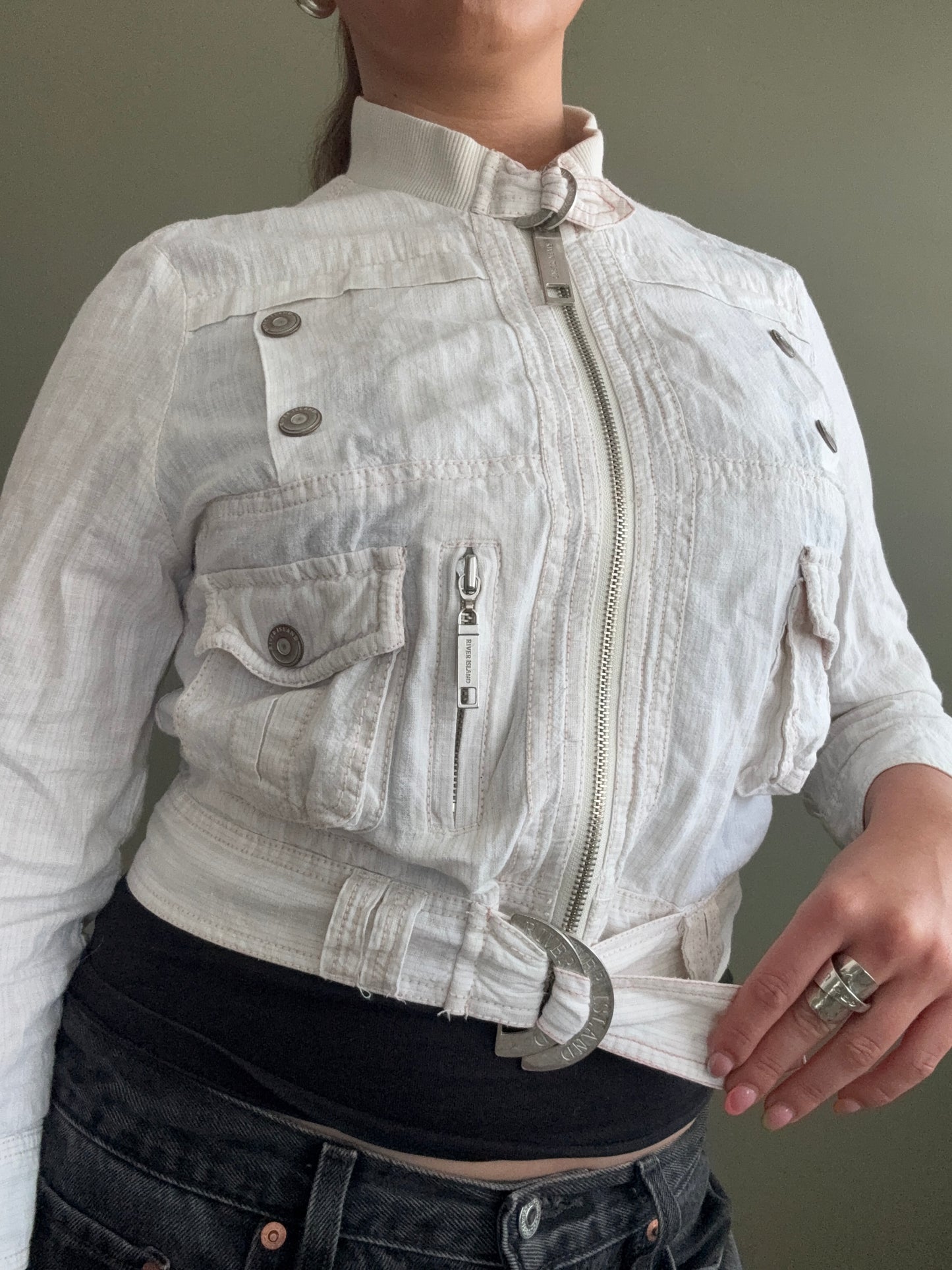 Linen Cargo Jacket (UK10)