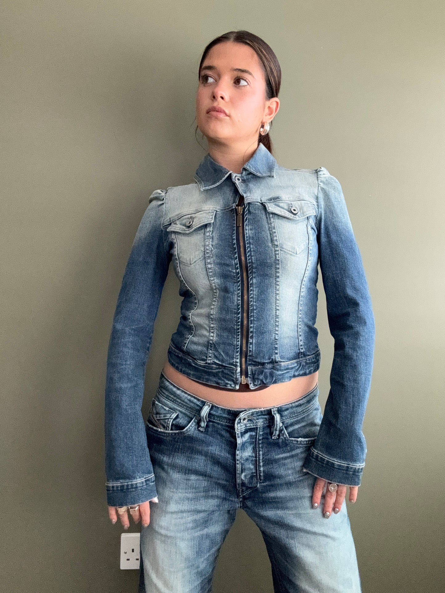 Fitted Diesel Denim Jacket (S)