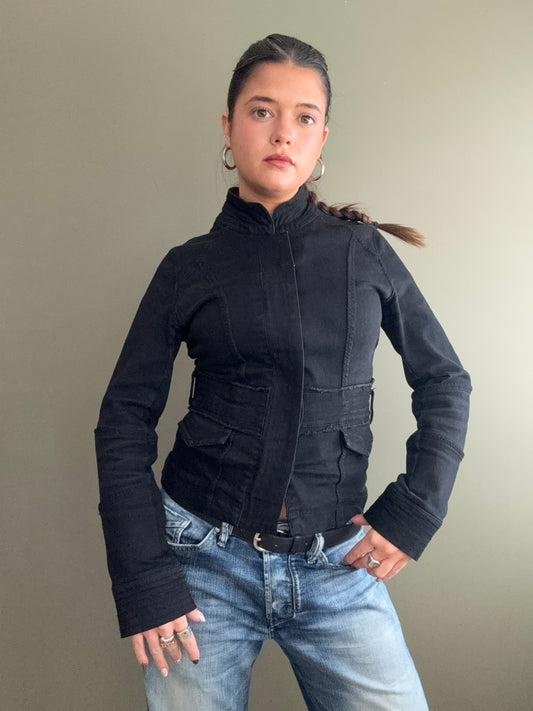 Jane Norman Fitted Black Jacket (UK10)