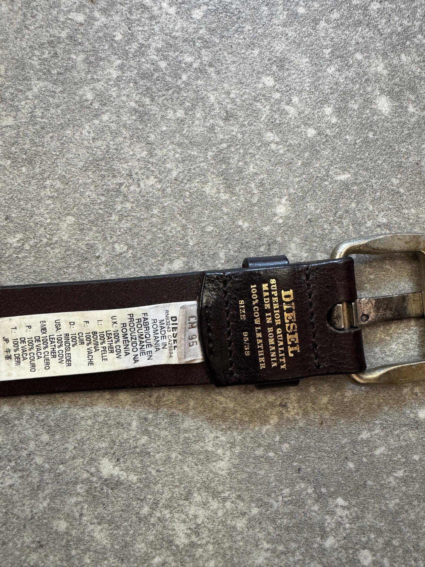 Brown Leather Diesel Belt